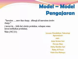 model model pengajaran