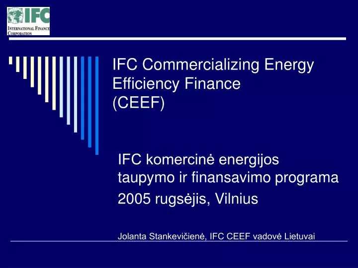 ifc commercializing energy efficiency finance ceef