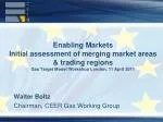 Walter Boltz Chairman, CEER Gas Working Group - slide 1