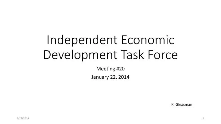 independent economic development task force