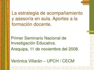 la estrategia de acompa amiento y asesor a en aula aportes a la formaci n docente