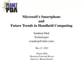 Microsoftâ€™s Smartphone and Future Trends in Handheld Computing