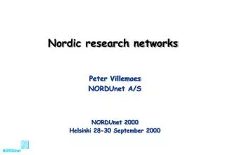 Nordic research networks