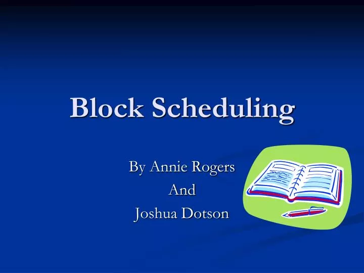 block scheduling