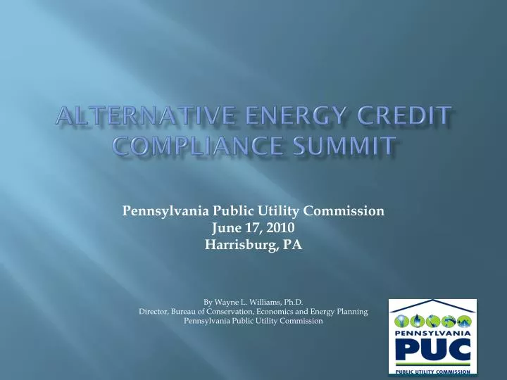 alternative energy credit compliance summit