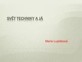marie lupt kov
