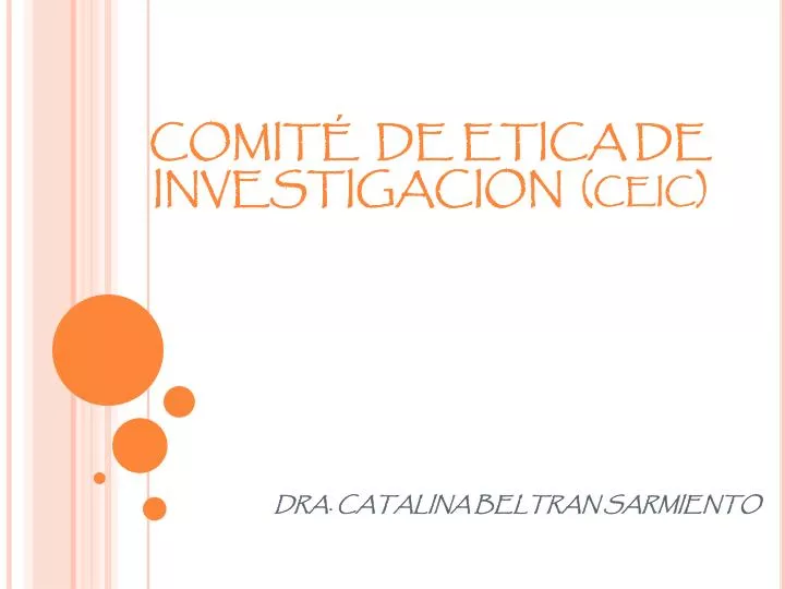 comit de etica de investigacion ceic