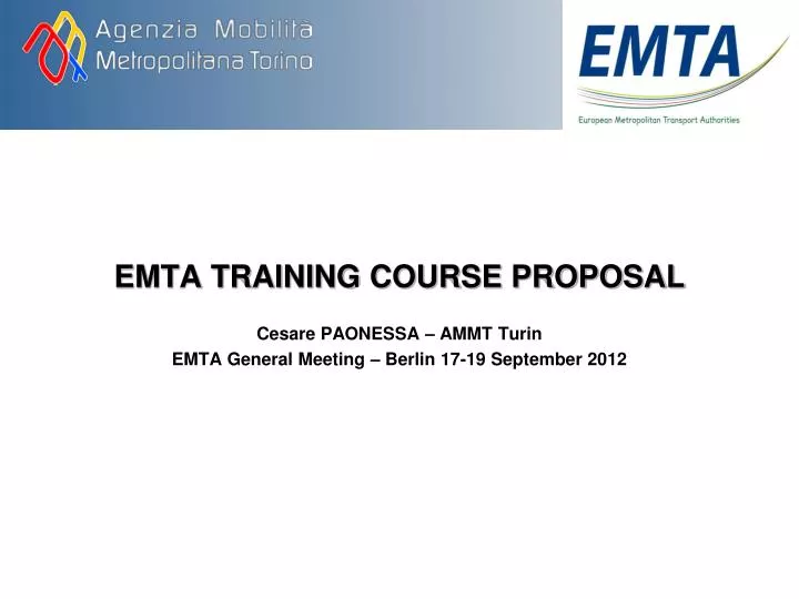 emta training course proposal