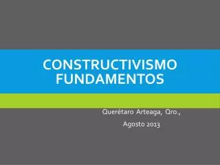 constructivismo fundamentos