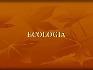 ecologia