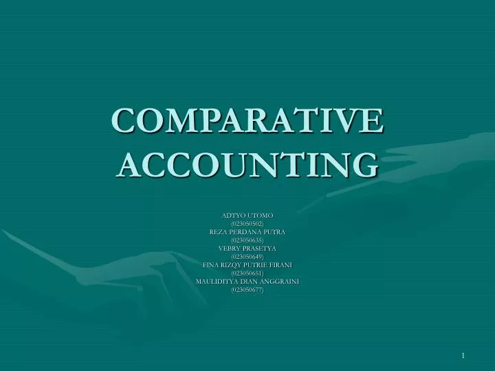comparative accounting