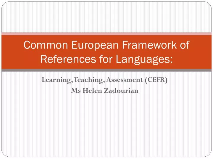 common european framework of references for languages