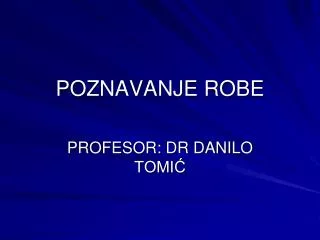 poznavanje robe