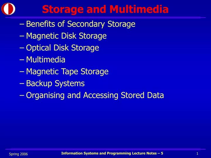 storage and multimedia