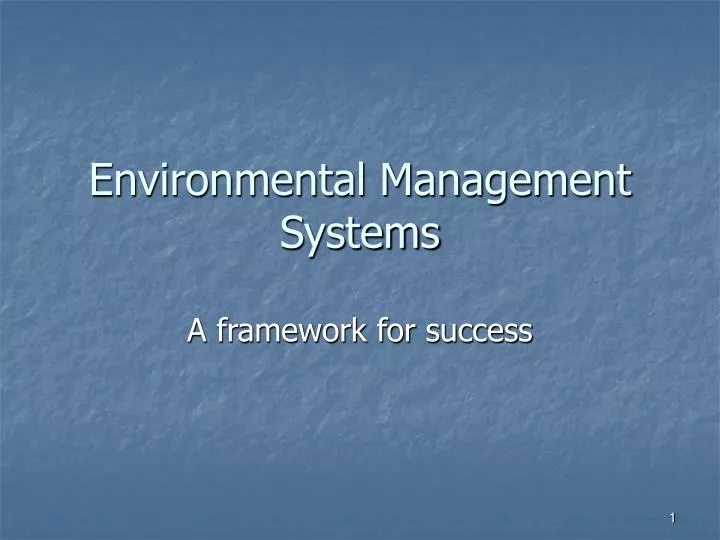 environmental management systems