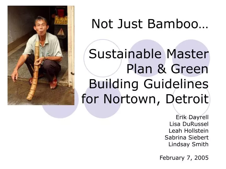 not just bamboo sustainable master plan green building guidelines for nortown detroit