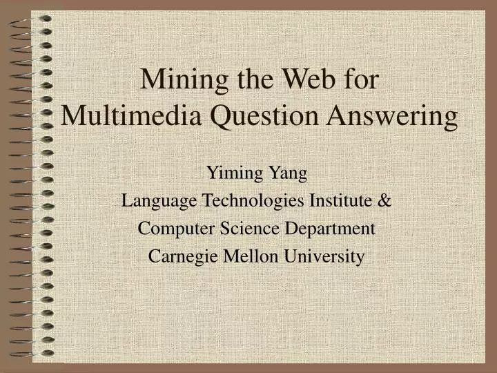 mining the web for multimedia question answering