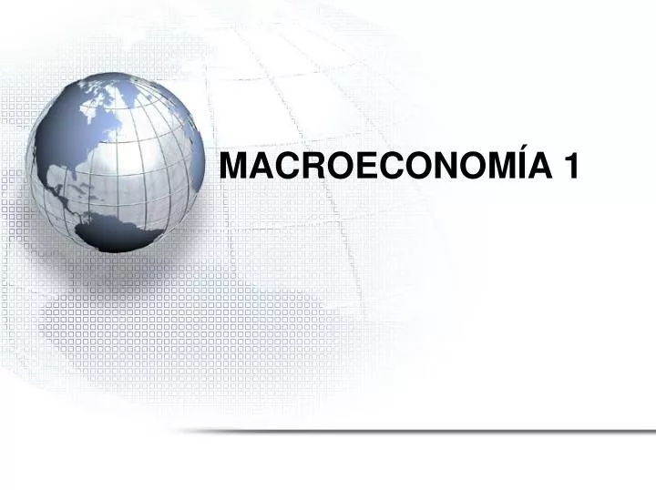 macroeconom a 1
