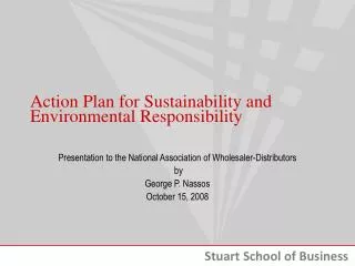 Action Plan for Sustainability and Environmental Responsibility