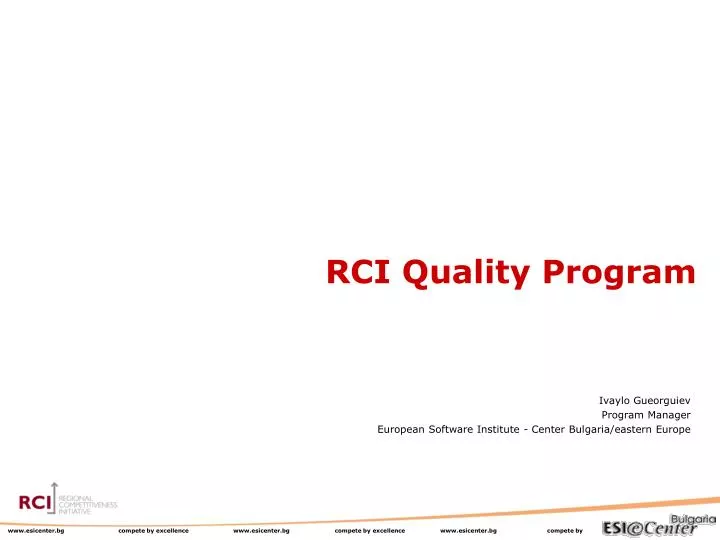 rci quality program