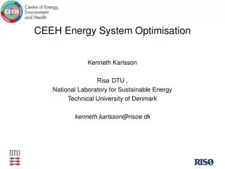 CEEH Energy System Optimisation