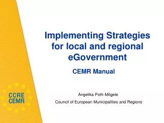 Implementing Strategies for local and regional eGovernment