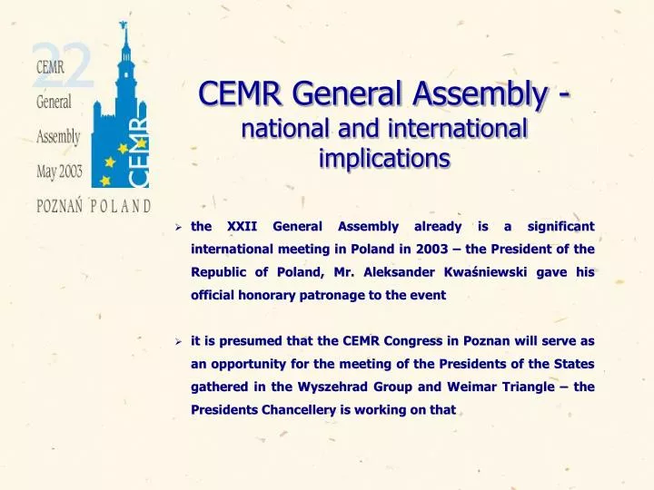 cemr general assembly national and international implications