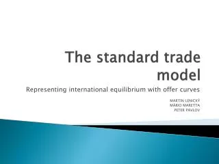 the standard trade model