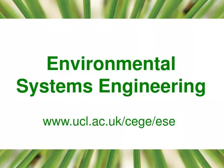 environmental systems engineering