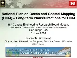 National Plan on Ocean and Coastal Mapping (OCM) – Long-term Plans/Directions for OCM