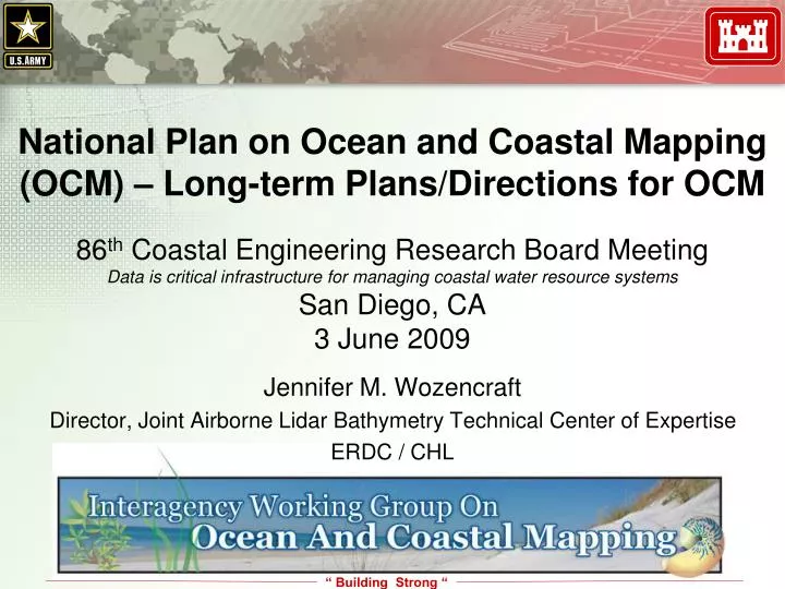 national plan on ocean and coastal mapping ocm long term plans directions for ocm