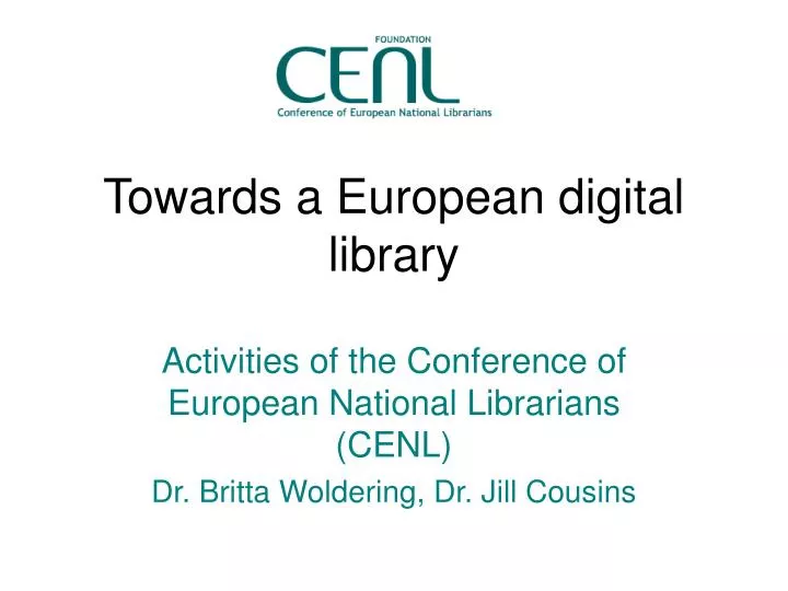 towards a european digital library
