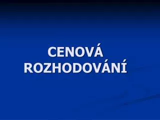 cenov rozhodov n