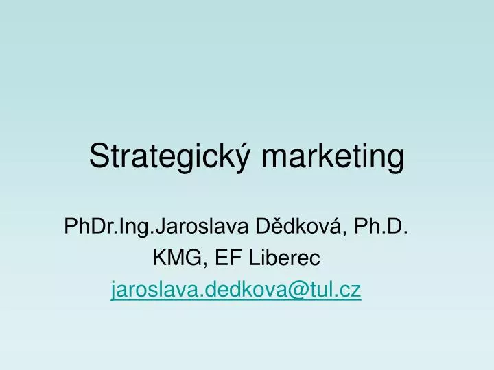 strategick marketing