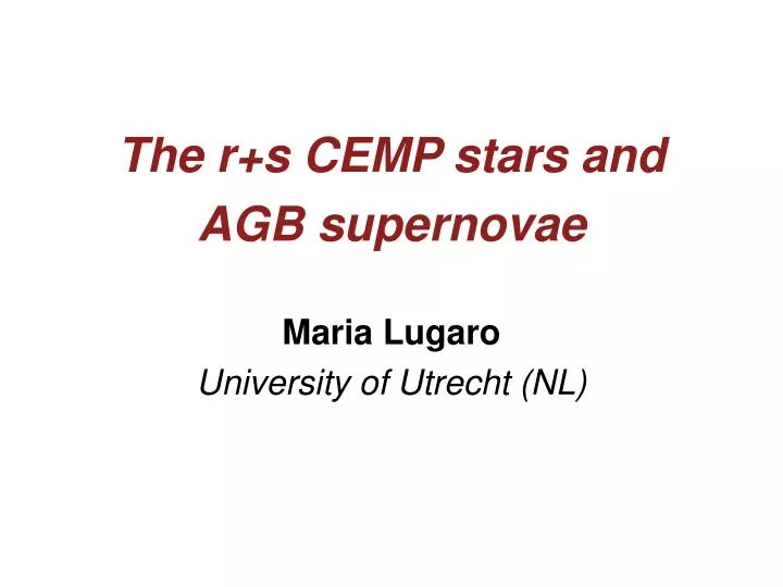the r s cemp stars and agb supernovae
