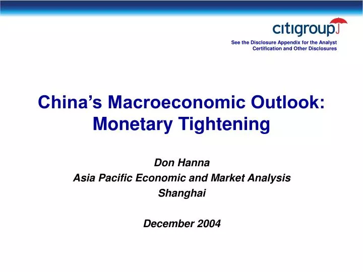 china s macroeconomic outlook monetary tightening