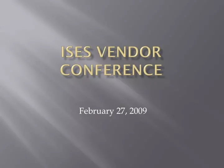 ises vendor conference