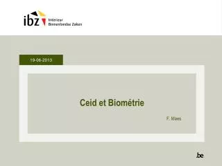 ceid et biom trie