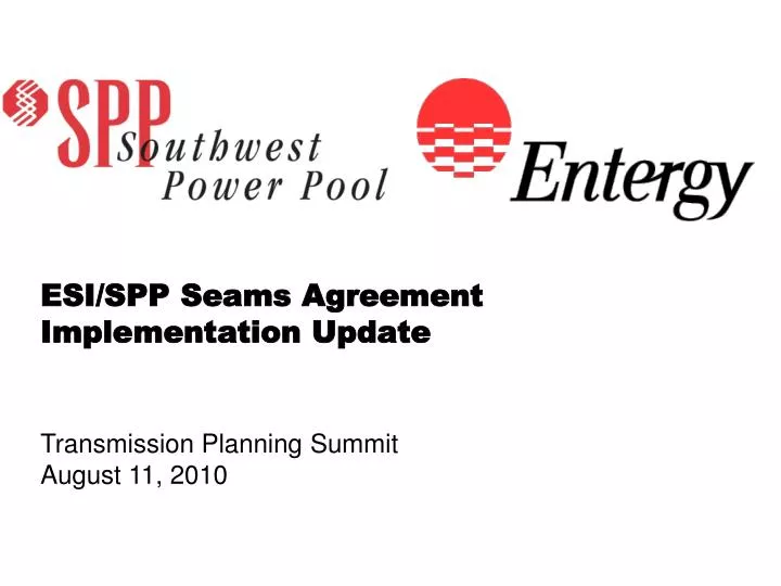 esi spp seams agreement implementation update
