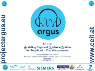ARGUS A ssisting Pe r sonal Gu idance S ystem for People with Visual Impairment
