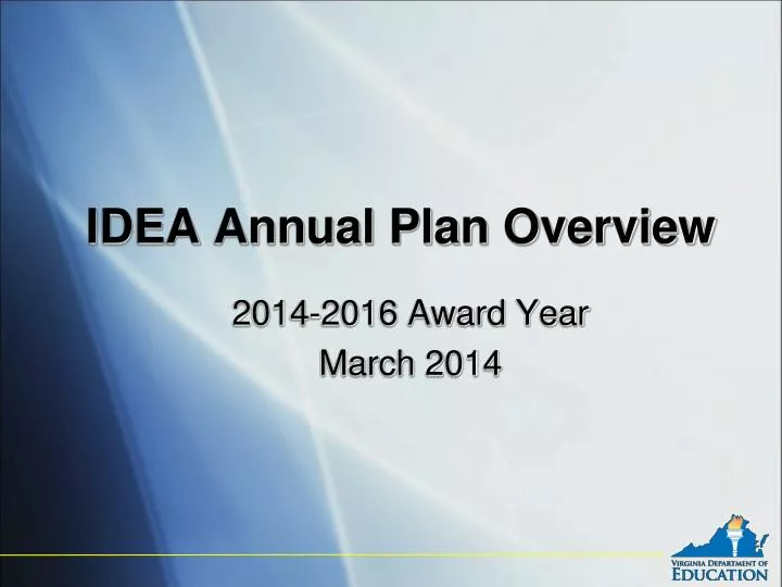 idea annual plan overview