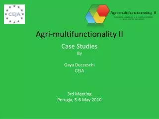 Agri-multifunctionality II