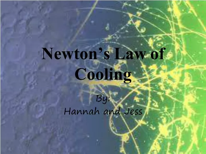 newton s law of cooling