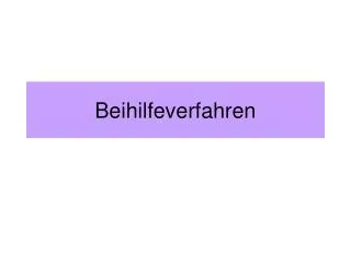 beihilfeverfahren