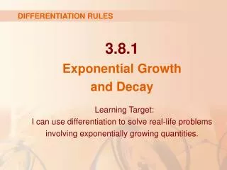 3.8.1 Exponential Growth and Decay