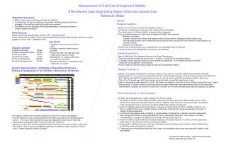 Measurement of Child Care Arrangement Stability: