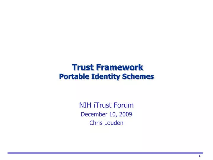 trust framework portable identity schemes