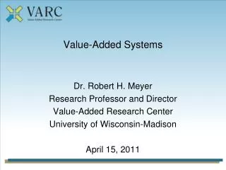 Value-Added Systems