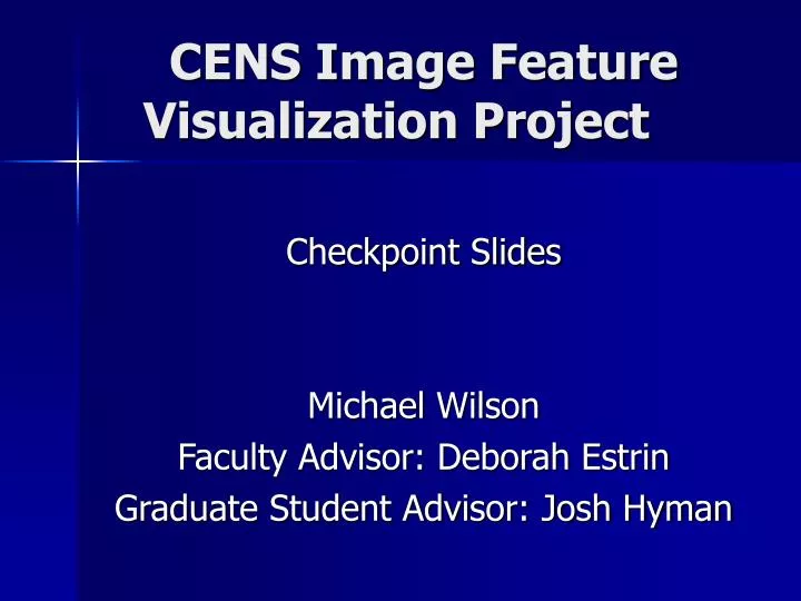cens image feature visualization project