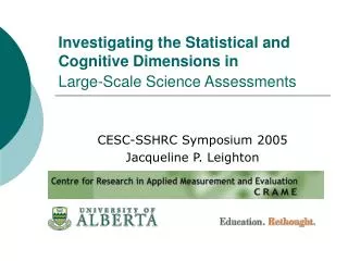 Investigating the Statistical and Cognitive Dimensions in Large-Scale Science Assessments